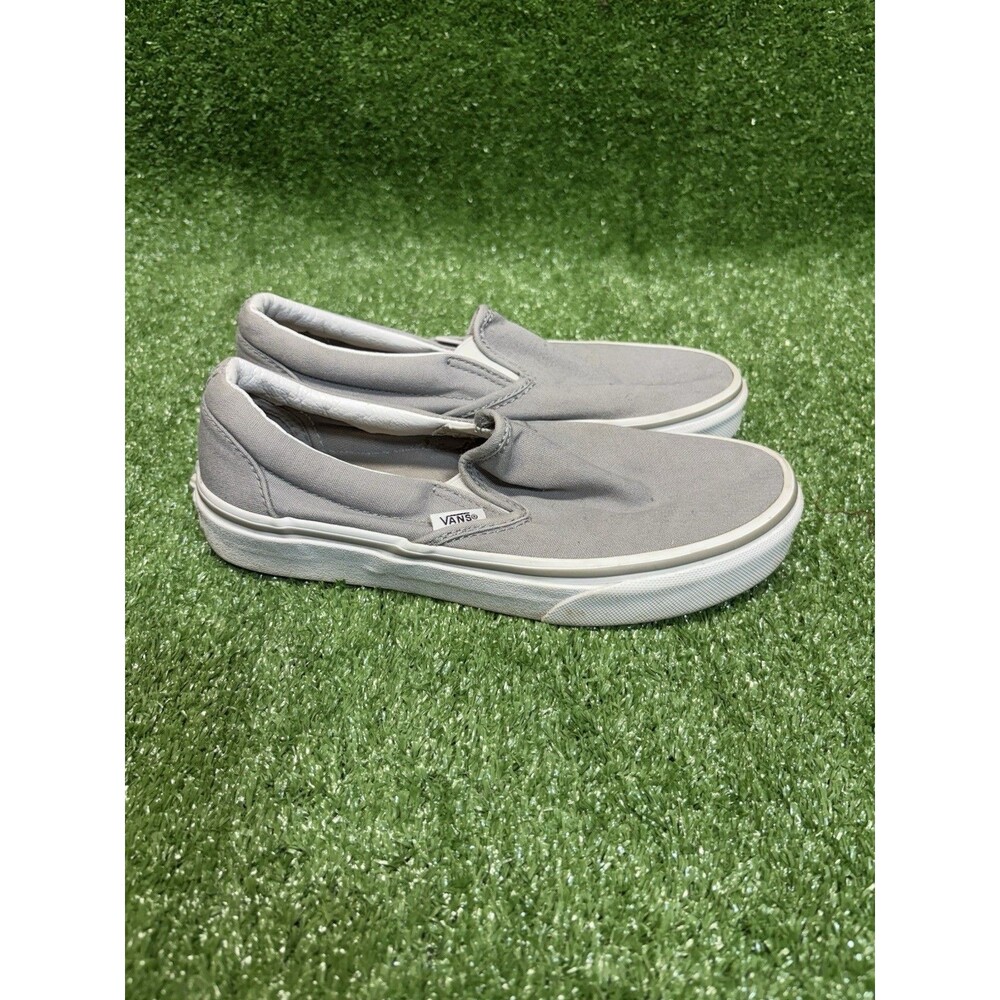 Vans Classic Slip-On Size Men 4.5 Women 6 Gray Canvas Skate Shoes Sneakers